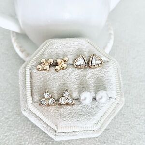 Geometric earrings 4 pairs bundle